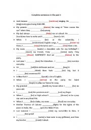English Worksheet: fill in the blanks irregular verbs in the past