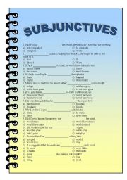 English Worksheet: Subjunctive Multiple Choice - Key Included