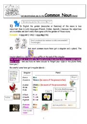 English Worksheet: common and proper nouns