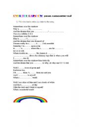 English Worksheet: Over the Rainbow