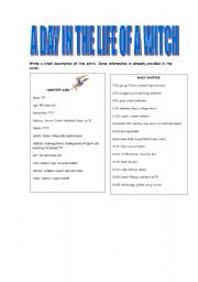 English worksheet: guided writing