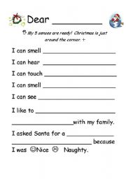 English Worksheet: Christmas Letter