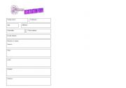 English worksheet: registration form