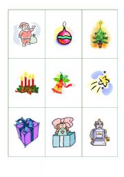 English Worksheet: Christmas flash-cards