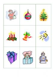 English worksheet: Christmas flash-cards