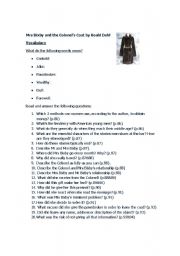 English Worksheet: Mrs Bixby and The Colonels Coat by Roald Dahl