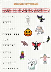 English worksheet: halloween cryptograph