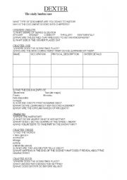 English Worksheet: DEXTER 