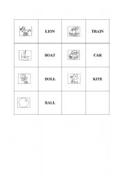 English Worksheet: toys