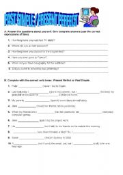 English Worksheet: Past Simple / Present Perfect
