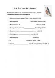 English Worksheet: Mobile phones over the years 