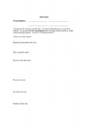 English Worksheet: Diet Webquest