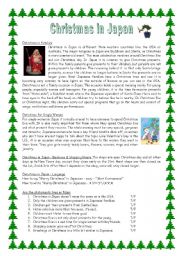 English Worksheet: Christmas in Japan with key