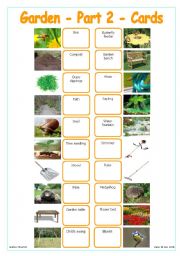 English Worksheet: Garden - Part 2 - Cards
