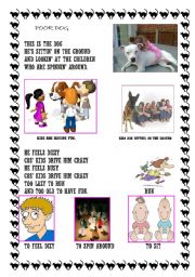 English Worksheet: AMUSING ACTION RHYME FOR ELEMENTARY STUDENTS (TPR) IT IS COMPLETELY ORIGINAL.IT INCLUDES B&W EDITION