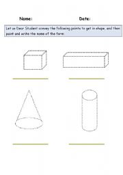 English worksheet: shapes