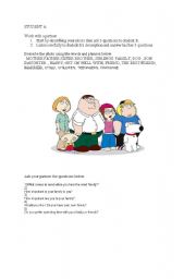 English worksheet: Information gap Family