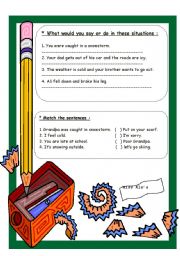 English worksheet: functions