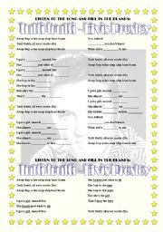 English worksheet: Song activity - Elvis Presley - Tutti Frutti