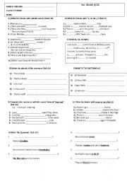 English Worksheet: a quiz for 9th grade learners