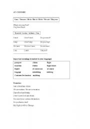 English worksheet: At customs