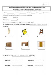 English Worksheet: exam