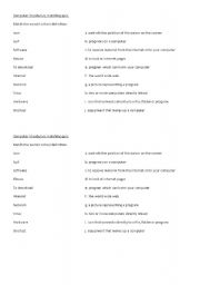 English Worksheet: Computer definitions