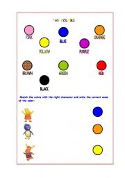 English worksheet: the colors