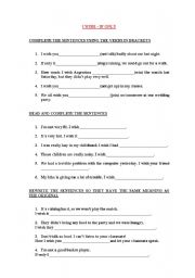 English worksheet: Unreal past