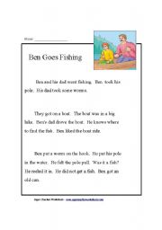 English worksheet: fishing