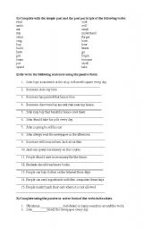 English Worksheet: PASSIVE VOICE