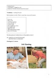 Job hunting - Present Simple or Present Continuous