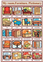 English Worksheet: Furniture( Pictionary)