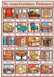 English Worksheet: Furniture( Pictionary)