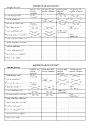 English worksheet: agreement and disagreement