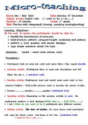 English Worksheet: I  want  to  be a /an.....