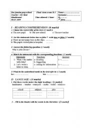 English worksheet: testin learners