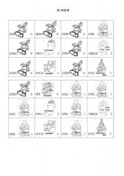 English Worksheet: CHRISTMAS DOMINO
