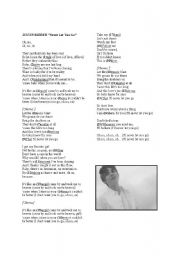 English worksheet: Justin Bieber - Never Let You Go