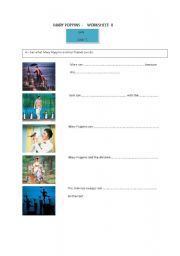 English Worksheet: Mary Poppins Worksheet n 8