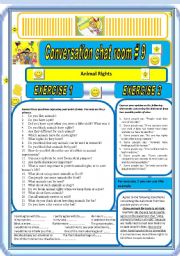English Worksheet: Conversation Chat Room # 9  