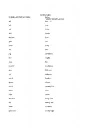 English worksheet: vowels excercises