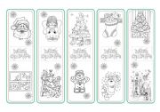 English Worksheet: Christmas bookmarks