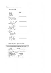English Worksheet: Animals 