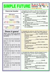 English Worksheet: Simple Future - Be going to