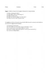 English worksheet: writing