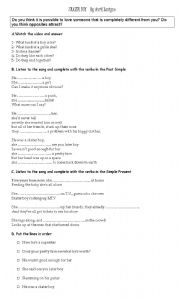 English worksheet: Sk8ter boy