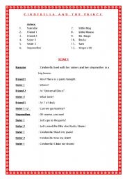 English Worksheet: Cinderella and the Prince