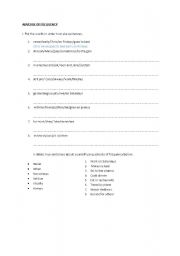 English worksheet: ADVERBS OF FERQUENCY