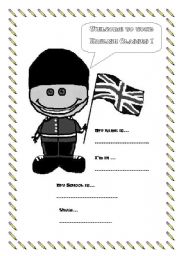 English Worksheet: Portfolio Cover